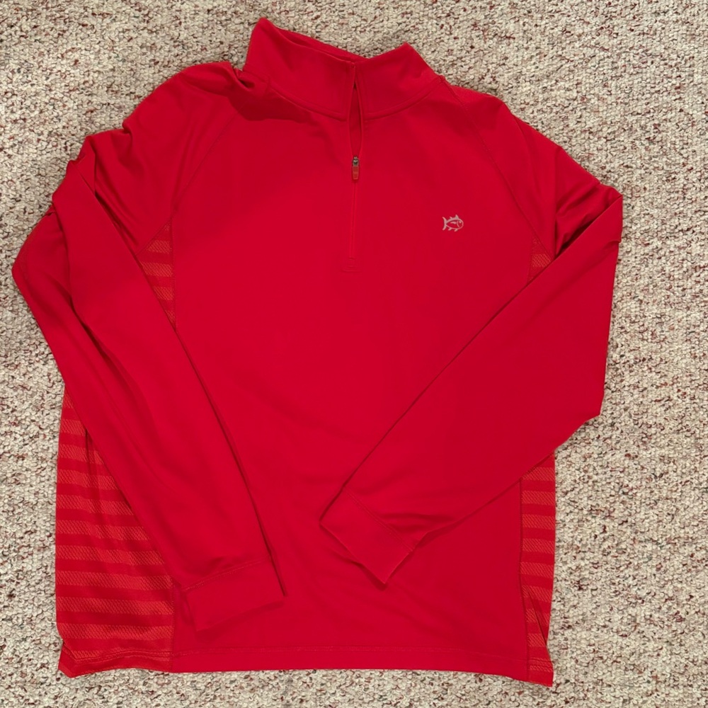 Southern Tide Men's Large Red Half-Zip pullover
